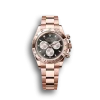 Super Clone Rolex Daytona Everose Gold Bright Black Sundust Dial m126505-0001