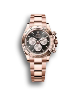 Super Clone Rolex Daytona Everose Gold Bright Black Sundust Dial m126505-0001
