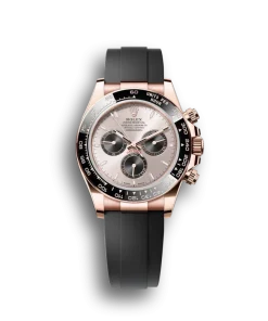 Super Clone Rolex Daytona Everose Gold Sundust Black Dial m126515ln-0006